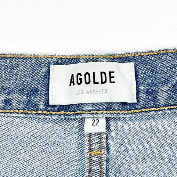 AGOLDE Parker Denim Shorts Women’s Size 22 Swapmeet Distressed - Picture 3 of 5